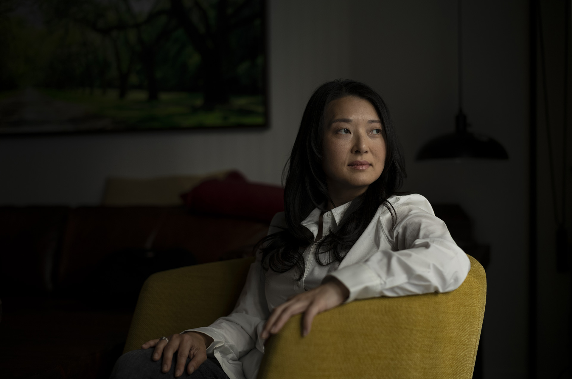 Nicole Motta sits for a portrait at her home.